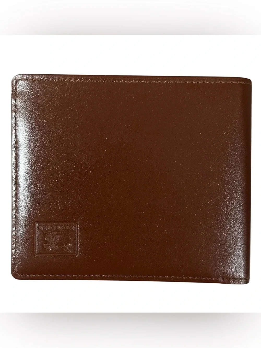 Burberry Brown Leather & Nova Check Men’s Bifold Wallet with Box